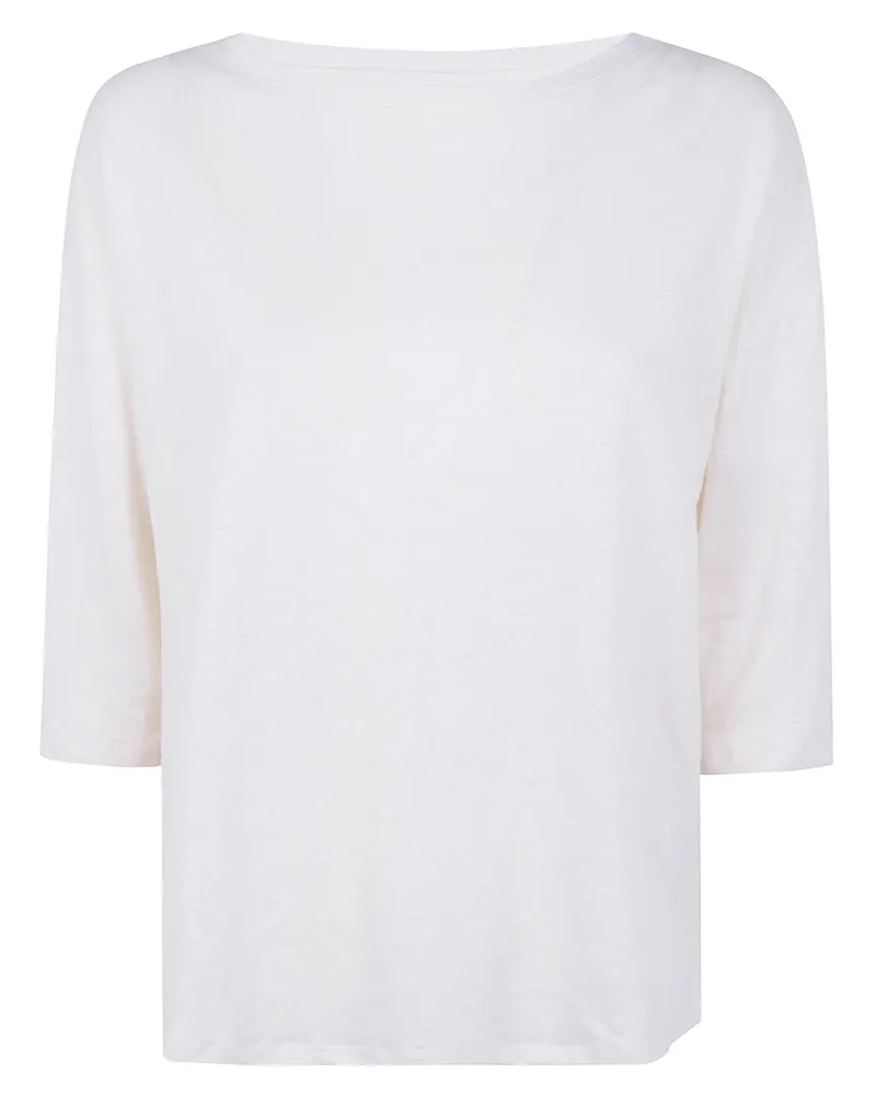 Majestic Three Quarter Sleeve T-Shirt Beige