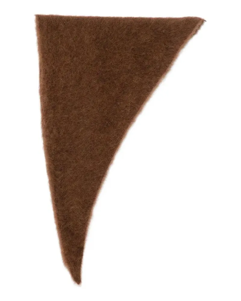 Uma Wang Scarf Triangle "Fluffy Wool Yellow