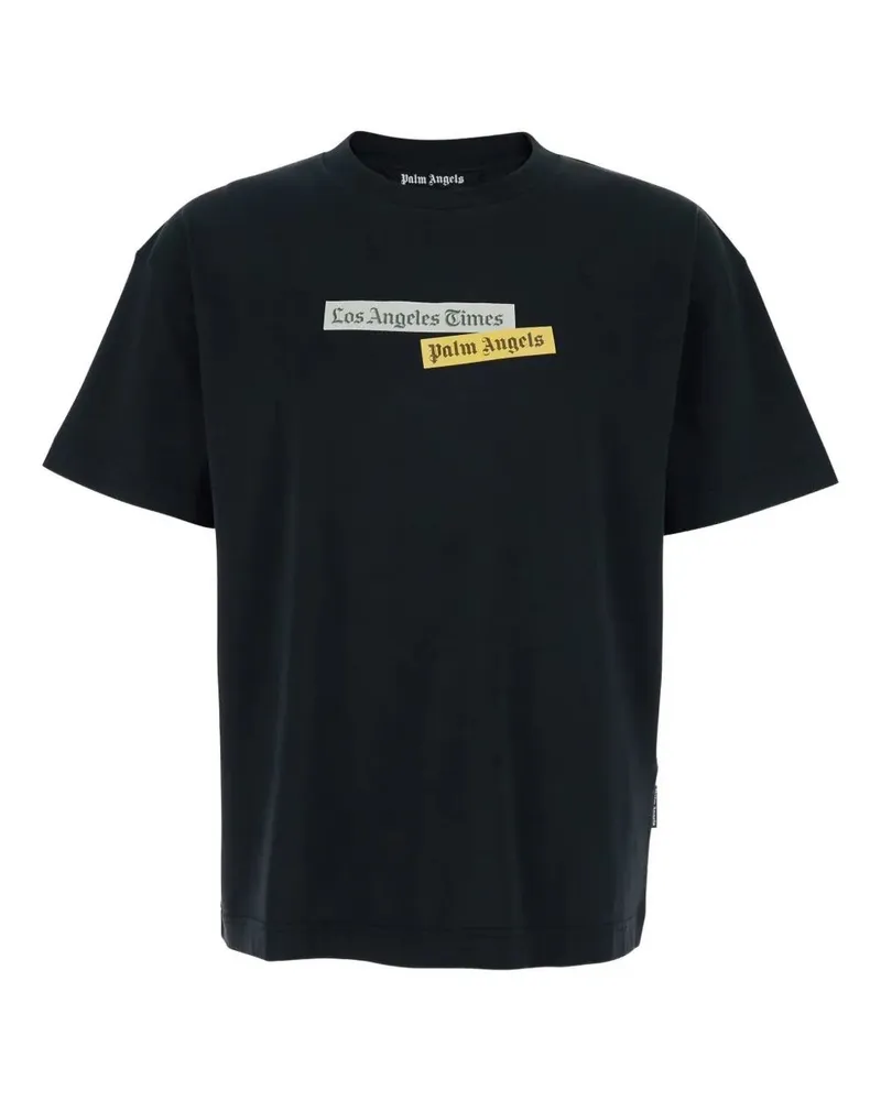 Palm Angels Paxlatimes Regular Short Sleeves T-Shirt Black