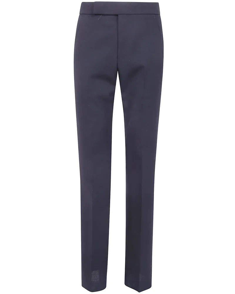 Tom Ford Straight Trousers "3 Ply Fresco Flat Front Straight Pant Black