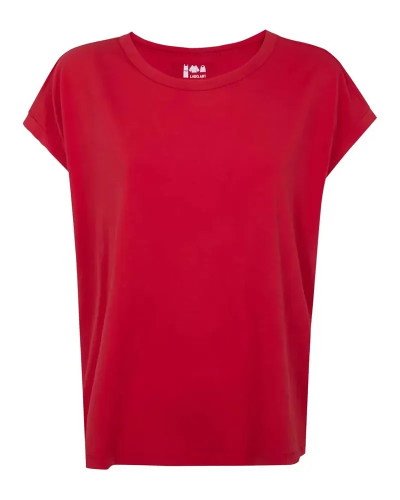 LABO.ART LABO. ART "Granchio" Opera Cotton Round Neck Sweater Red