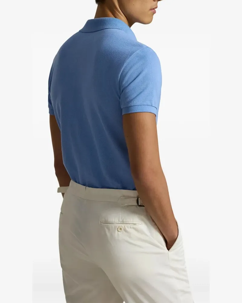Ralph Lauren Short Sleeves Knit Classic Logo Polo Shirt Blue