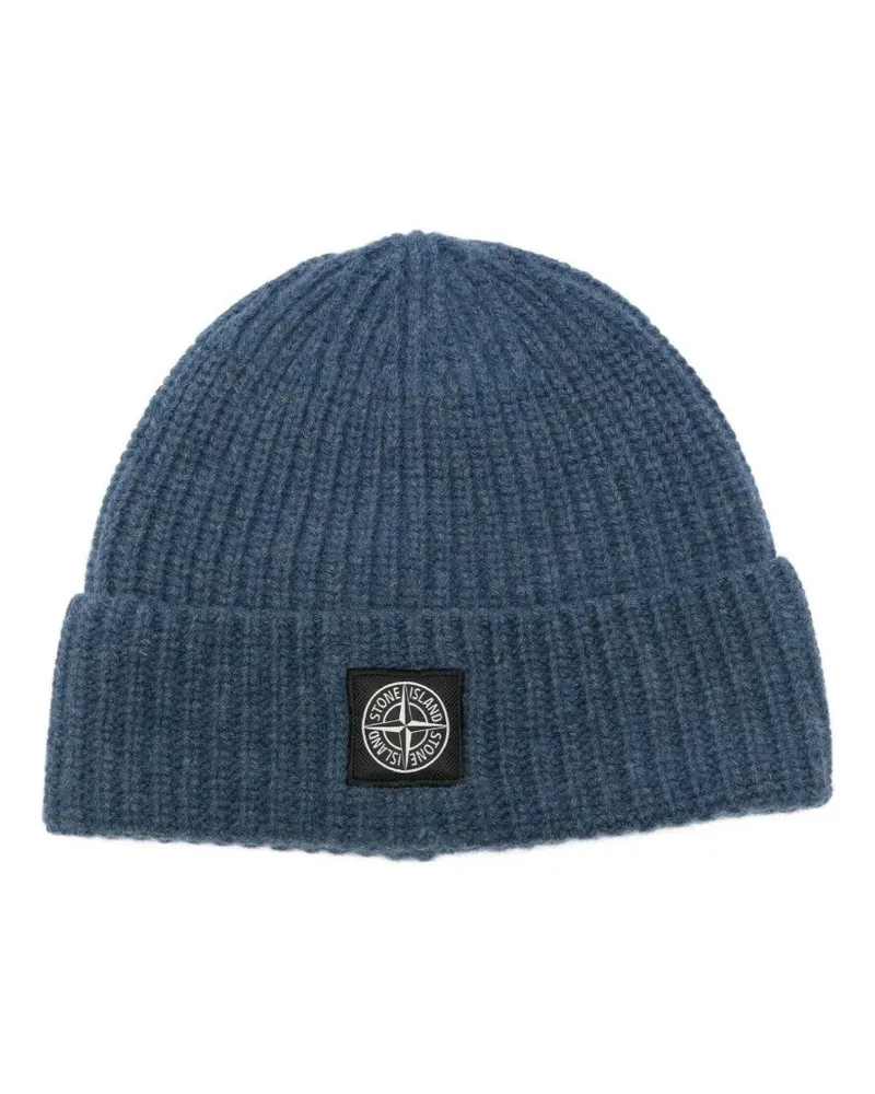 Stone Island Light Rws Geelong" Wool Beanie Blue