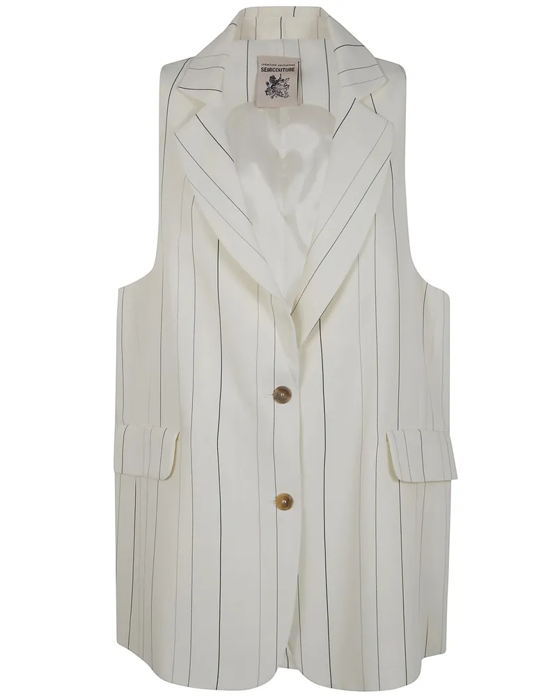 Semicouture Suit Gilet White