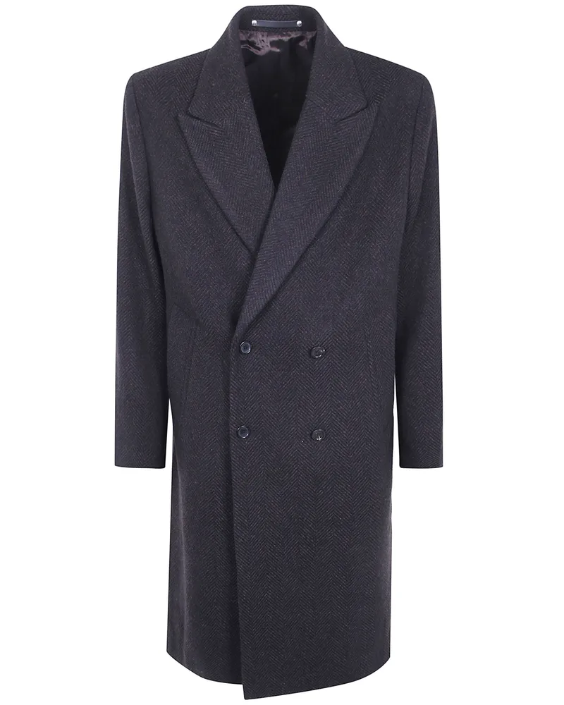 Paul Smith Double-Breasted Overcoat "Mens Db Overcoat Brown