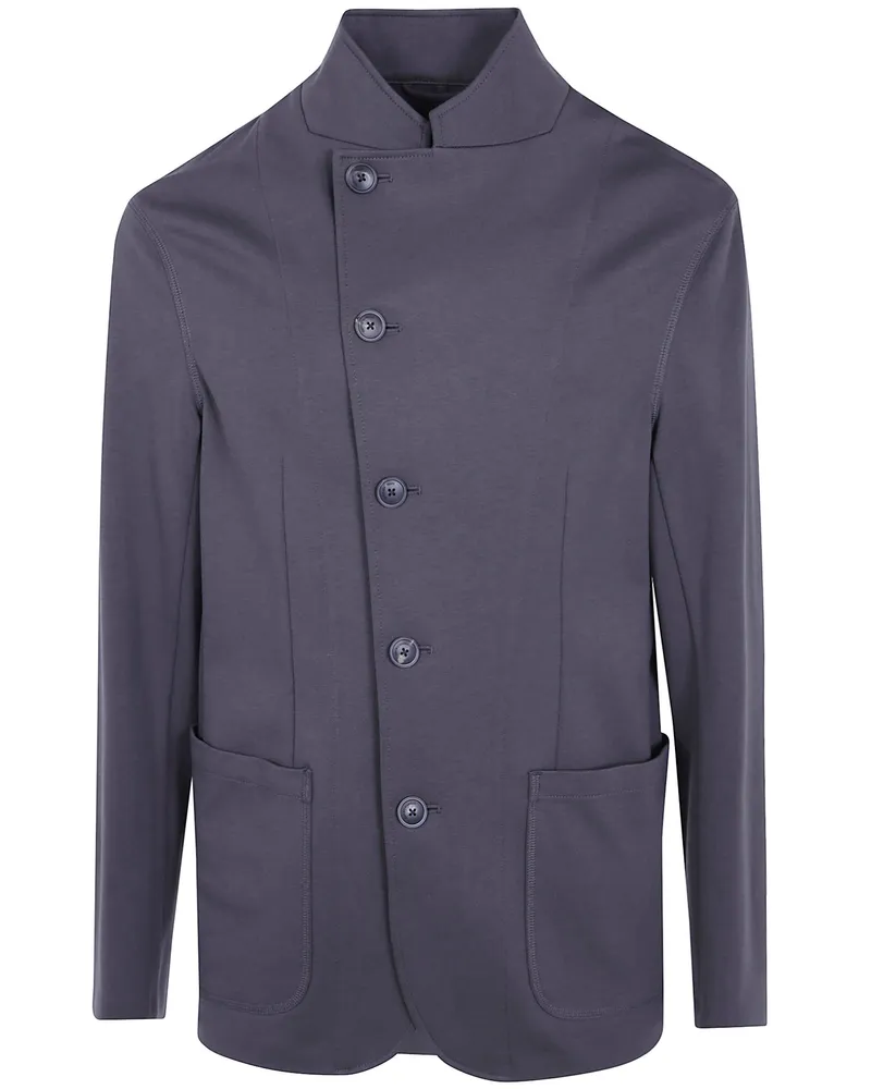 Emporio Armani Jacket Double Breasted Front Pocket Blazer Gray