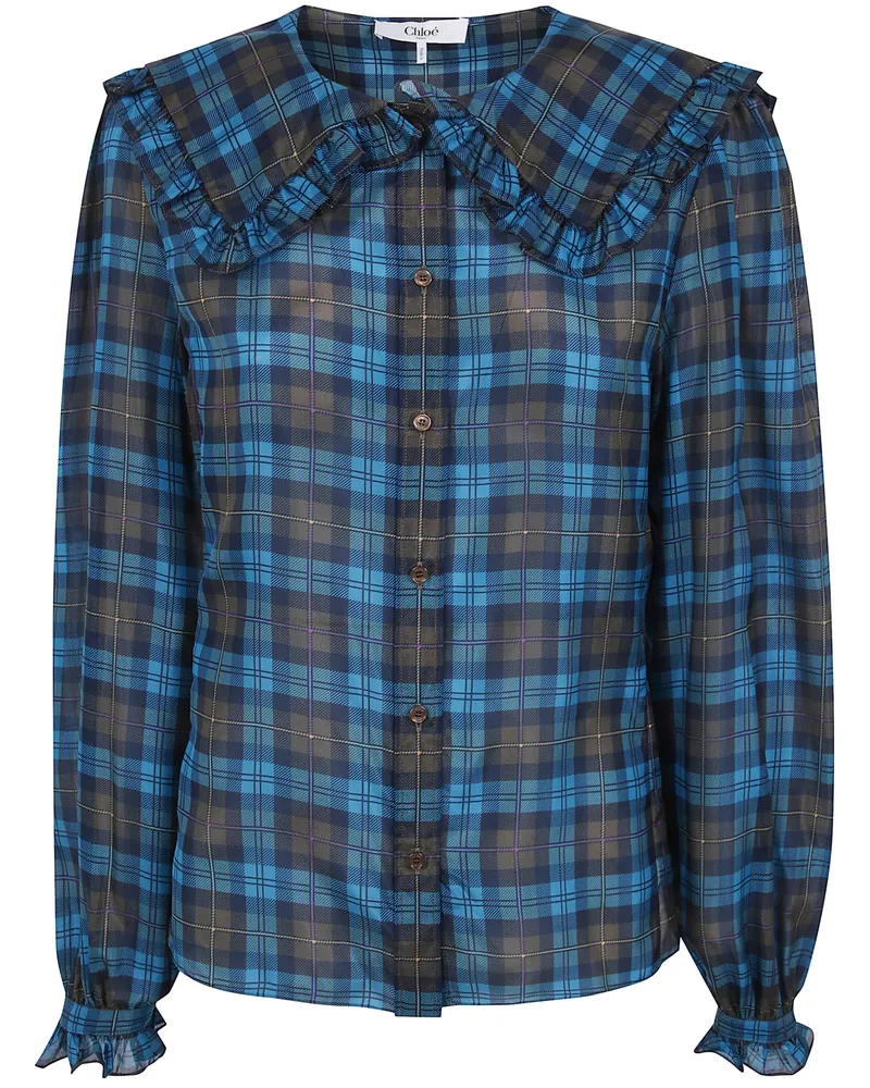 Chloé Checked Shirt "Cowboy Shirt Blue