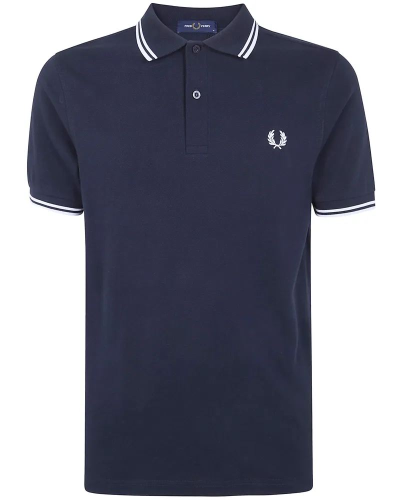 Fred Perry Fred Perry" Twin Tipped Fred Perry Polo Shirt Blue