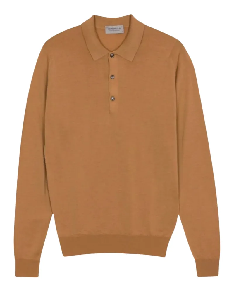 John Smedley Long Sleeve Shirt "Belper Brown