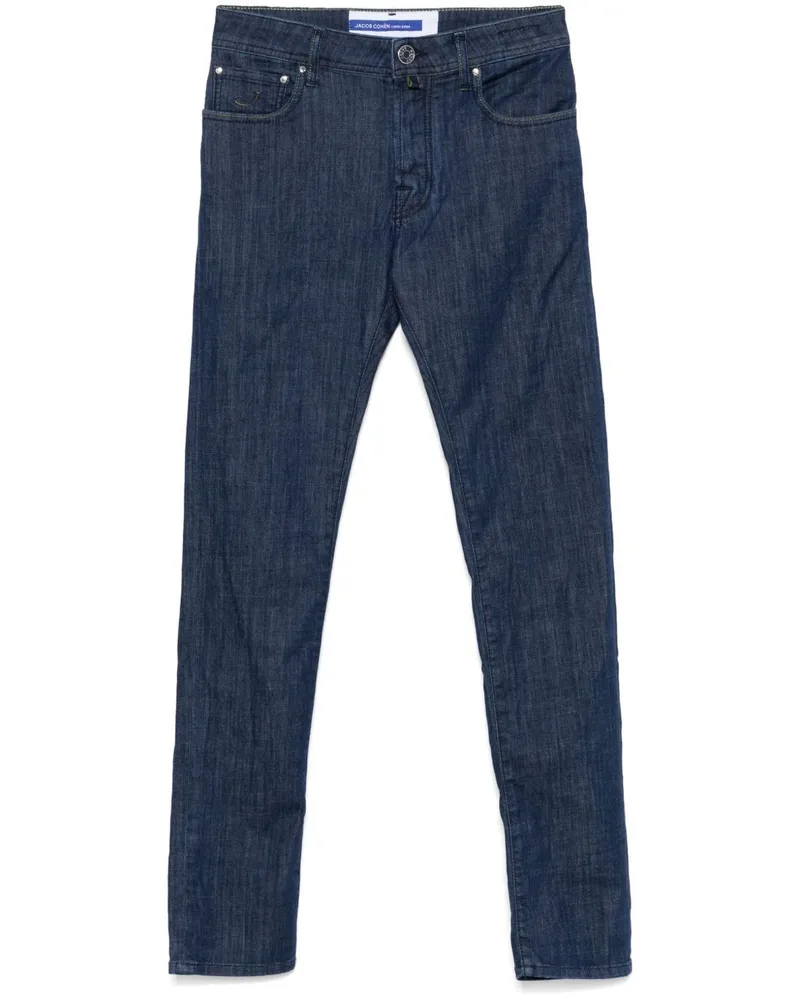 Jacob Cohën Pant 5 Pocket Slim Fit Bard Denim Blue Stretch Blue