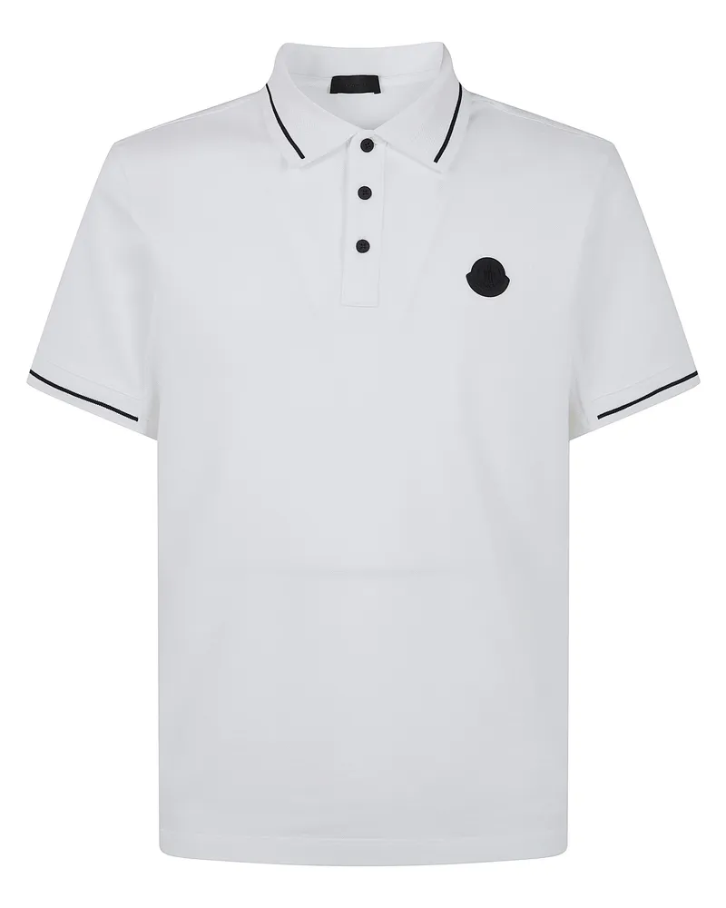 Moncler Short Sleeves Polo Shirt White