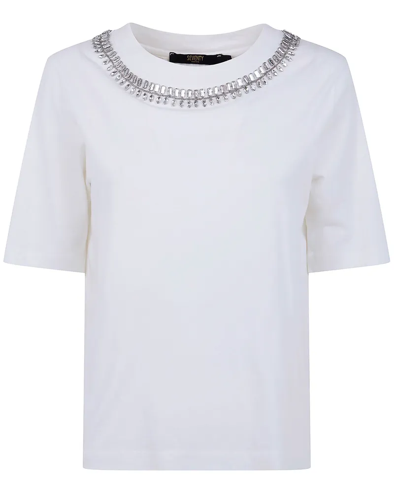 Seventy Jersey Cotton Embroidered T-Shirt White