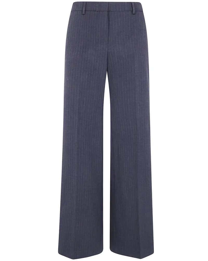 Seventy Trousers Pinstripe Tailored Trousers Gray
