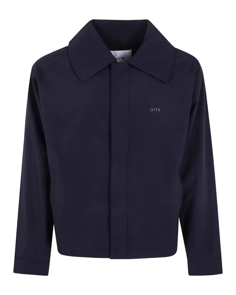 Arte Antwerp Big Collar Nylon Jacket Black