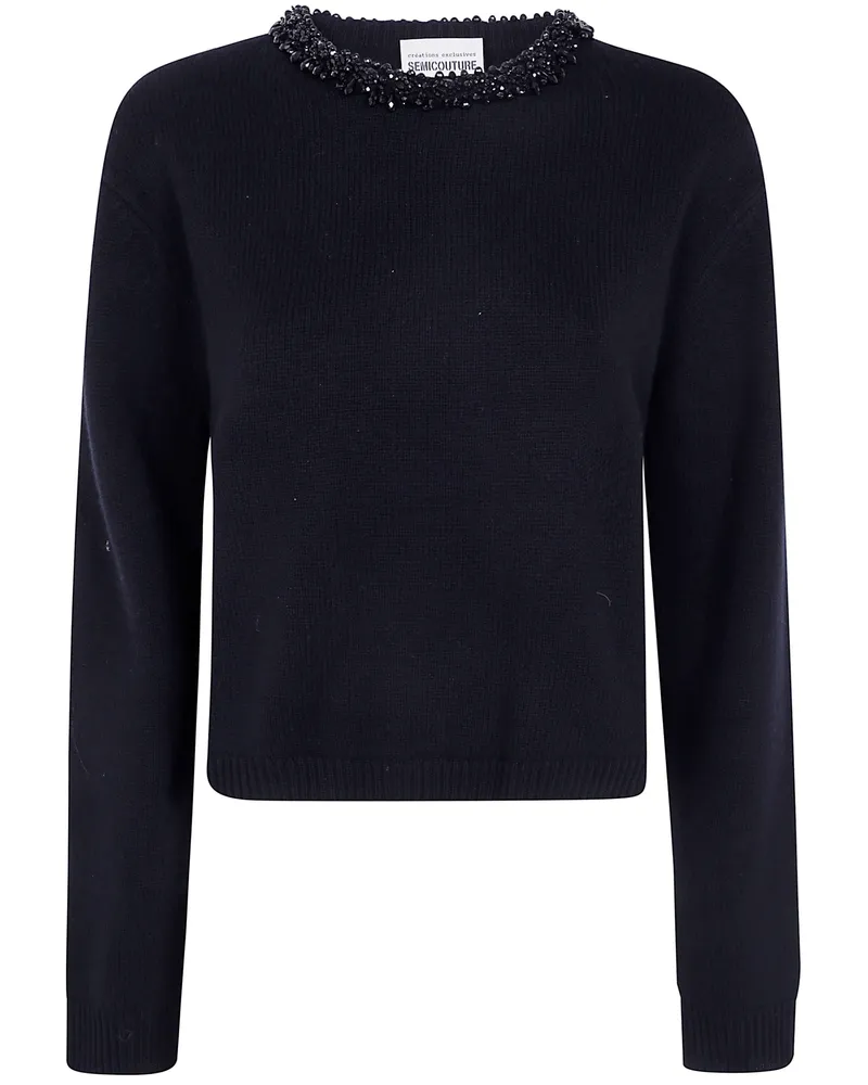 Semicouture Sweater Short Sleeves "Denny Black