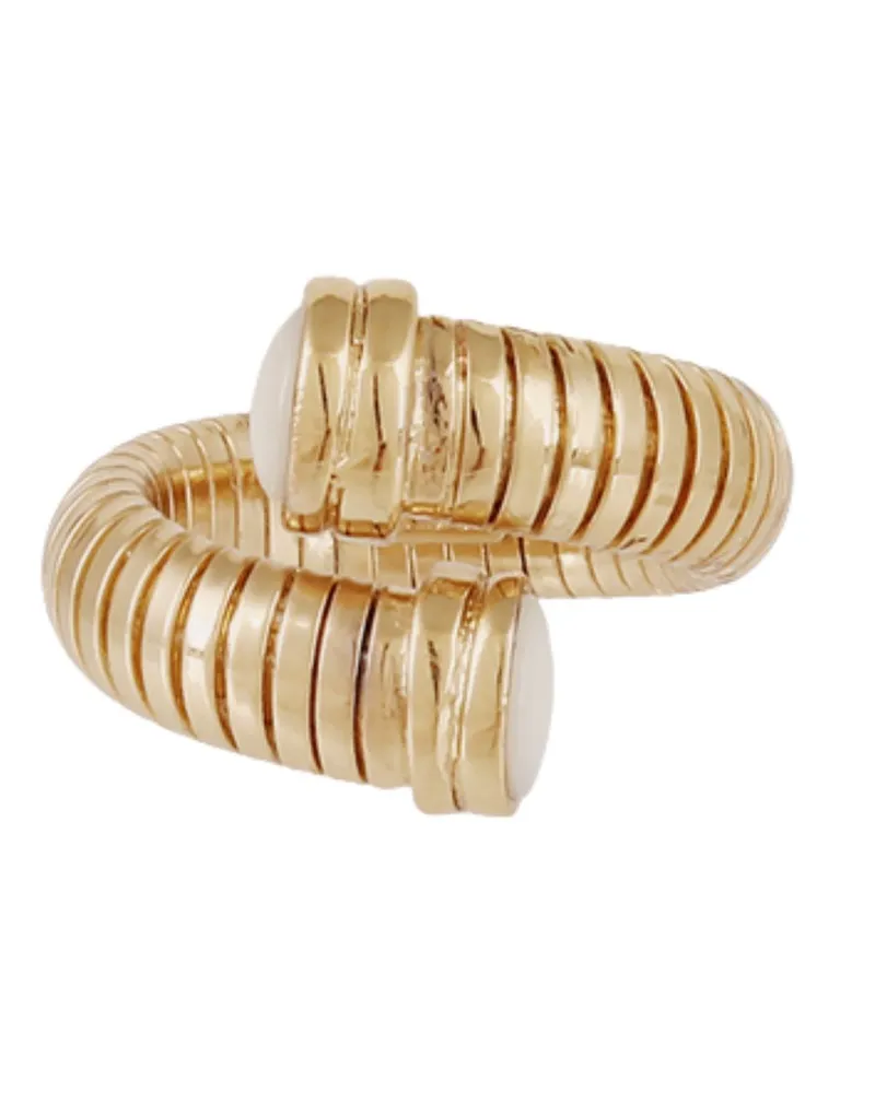 Gas Bijoux Ring Gold Plated "Antigone Metallic