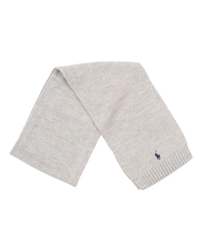 Ralph Lauren Scarf Wool "Golf Light Grey Heather Gray
