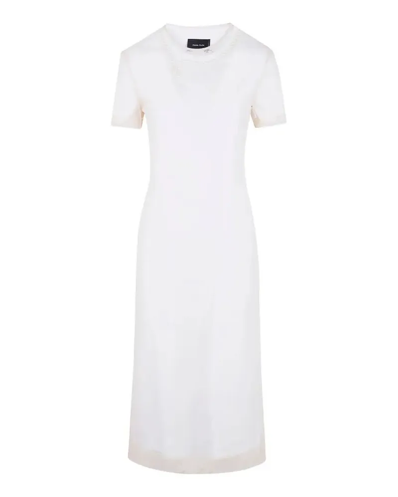 Simone Rocha Layered Liquid" Dress With Embroidered White