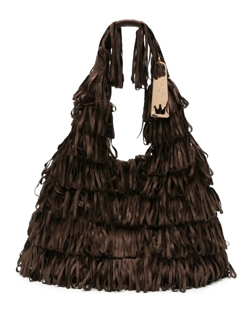 La Milanesa Handbag Fringed "Capucine Brown