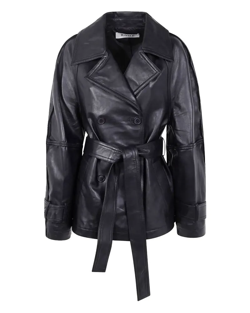 Róhe Sculptural Leather Jacket Black