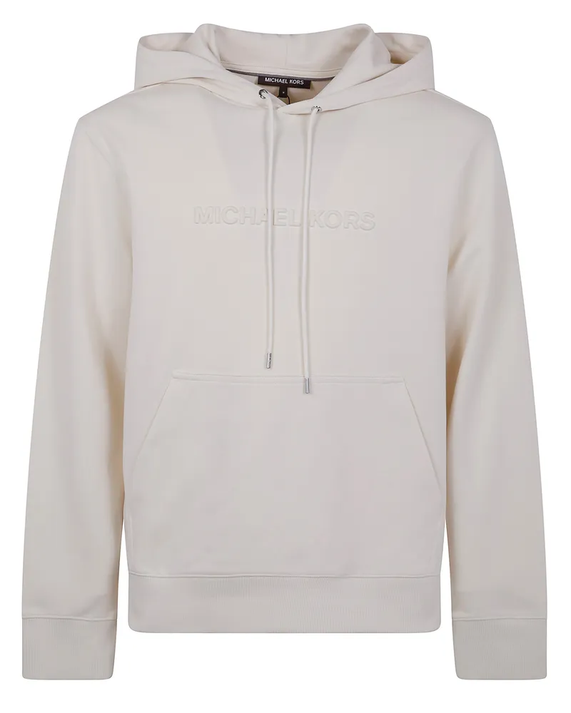 Michael Kors Embossed Logo Hoodie Beige