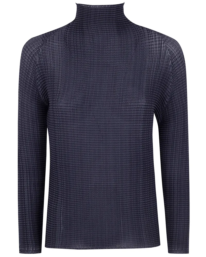 Issey Miyake Wooly Pleats Bk Wt 66 Shirt Black