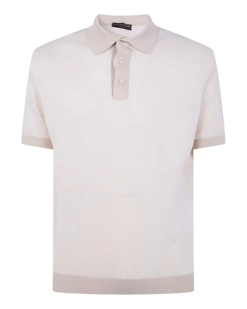 Filippo de Laurentiis Short Sleeves Polo Shirt White