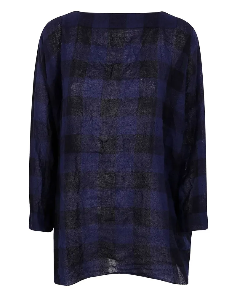 Daniela Gregis Camicia Quadrato 5 Cm Checked Shirt Blue