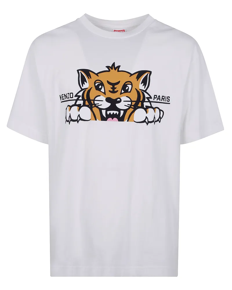 Kenzo Kenzo Happy Tiger" Oversize T-Shirt White