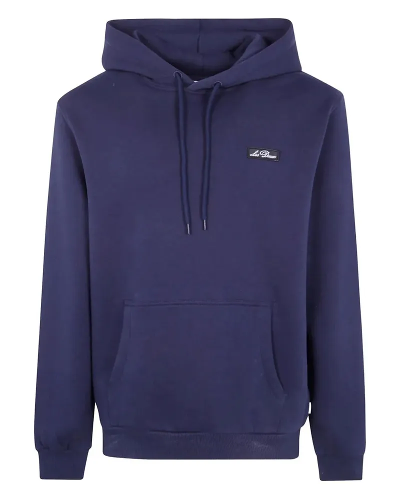LES DEUX Patch Hoodie Blue