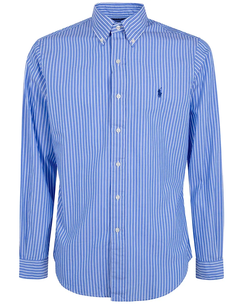 Ralph Lauren Long Sleeves Sport Stripes Shirt Blue