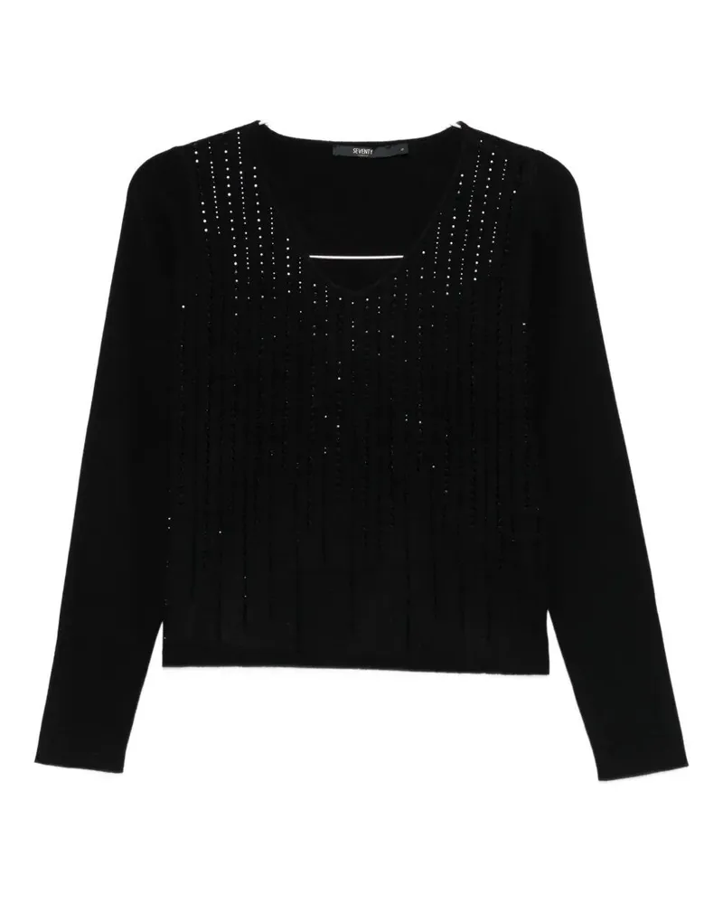 Seventy Madonna Neck T-Shirt Black