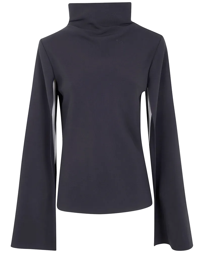 Alberta Ferretti Turtle Neck Blouse Black
