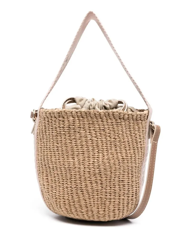 Chloé Woody" Satchel Bag Beige