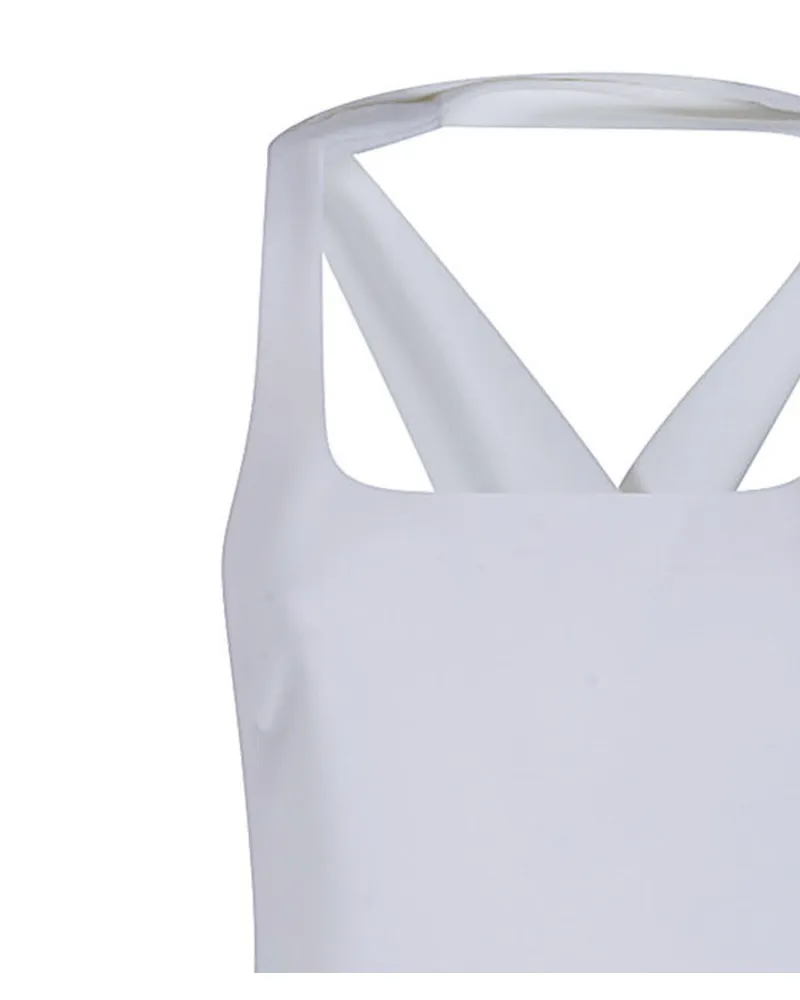 Ralph Lauren Woven "Gown" Dress White