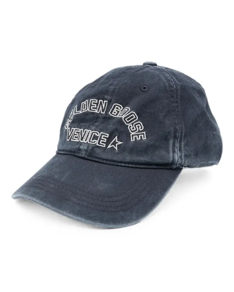 Golden Goose Cap Washed Cotton Twill "Journey Baseball Blue