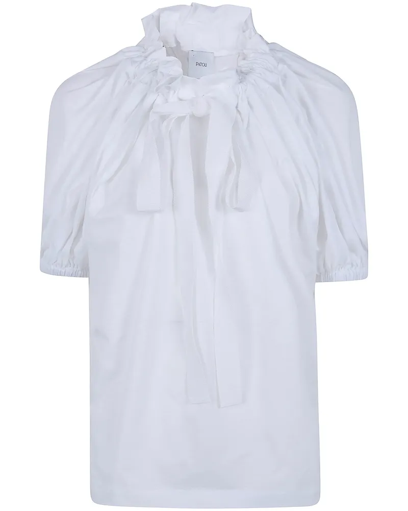 Patou Volume Jersey Top White