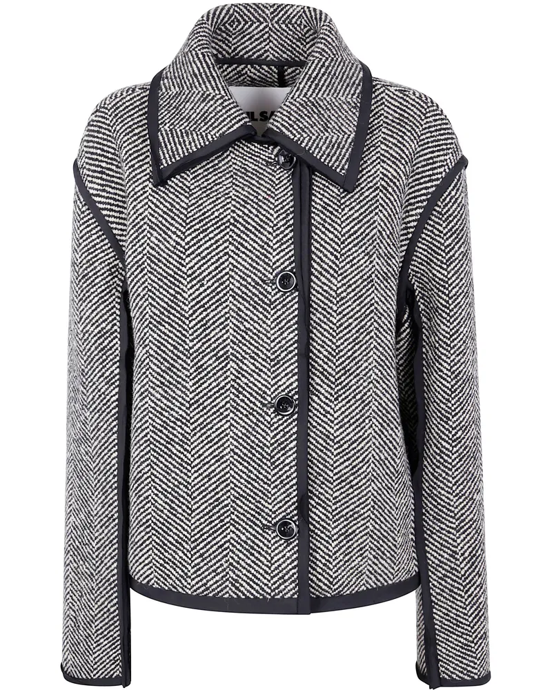 Jil Sander 72 W Trim Jacket Gray