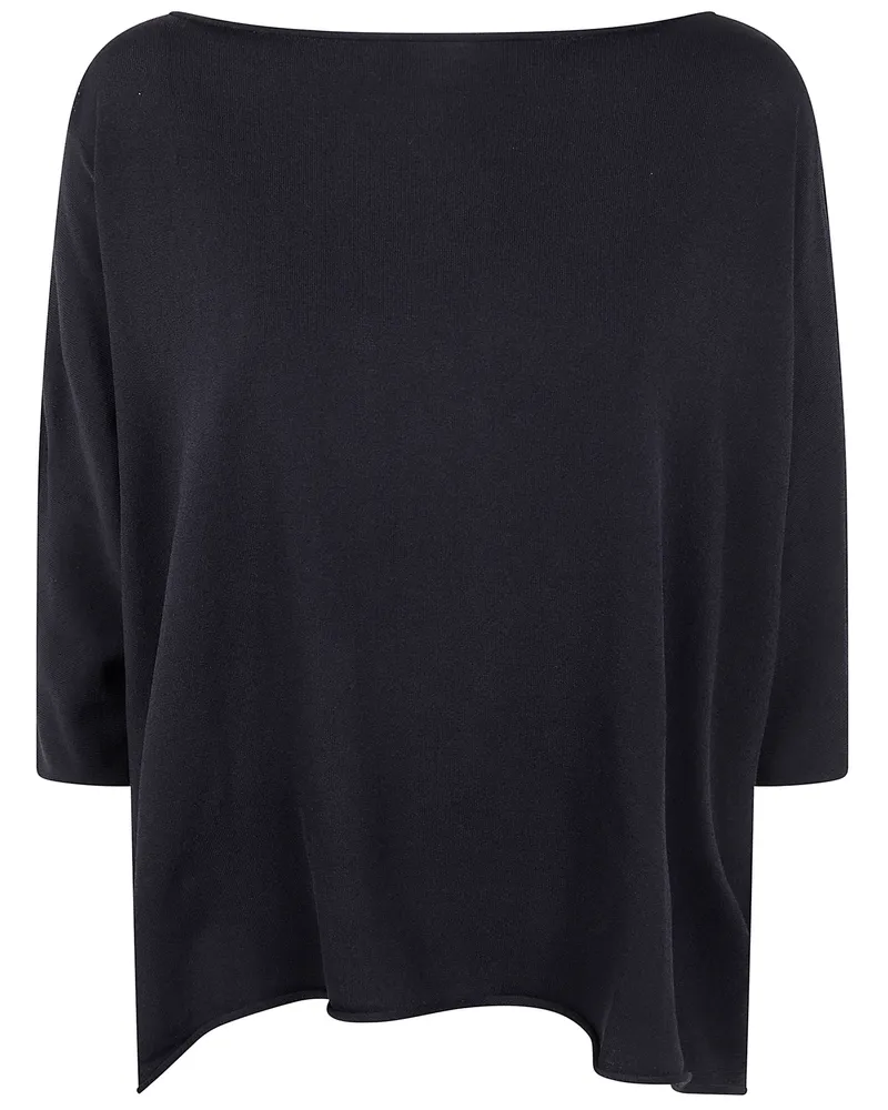 Liviana Conti Kimono Over Sweater Black