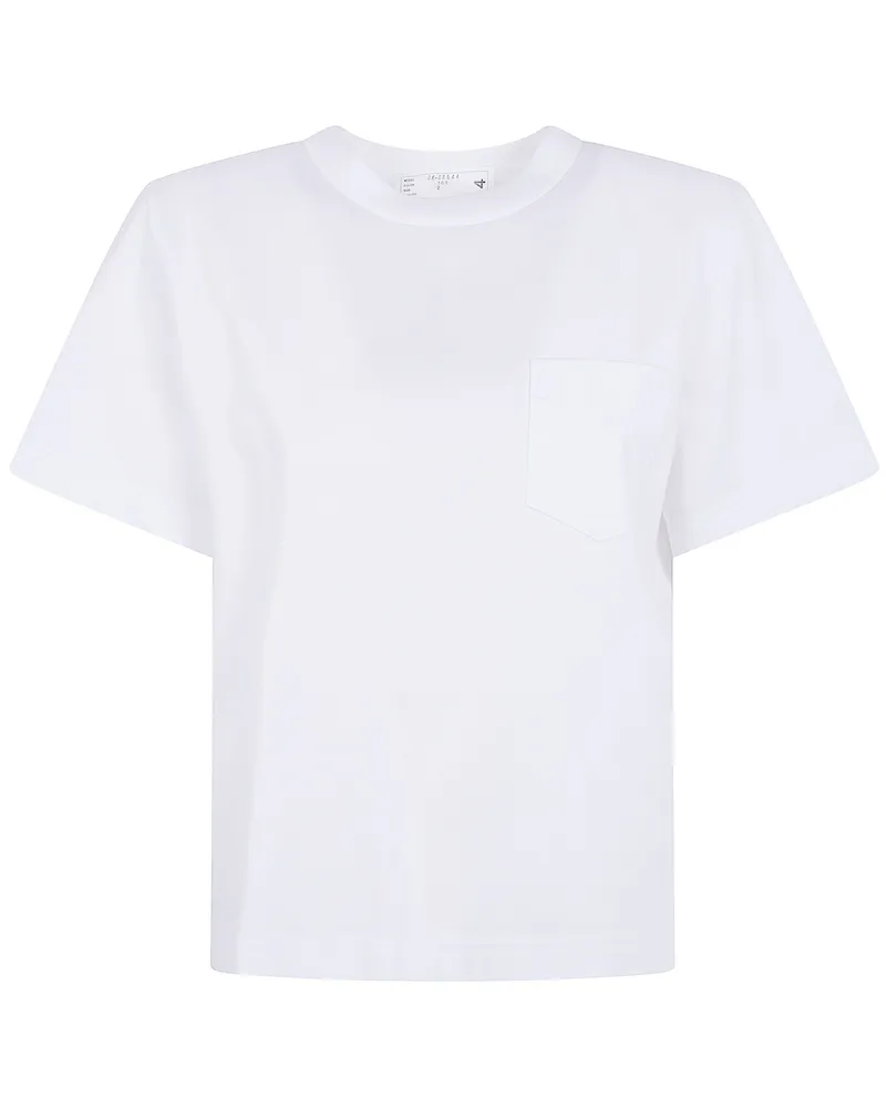 Sacai Popeline X Cotton Jersey T-Shirt White