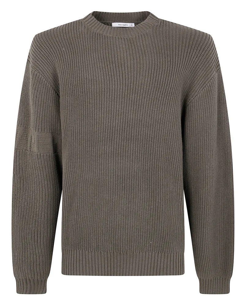 Daily Paper Band" Knit Sweater Green