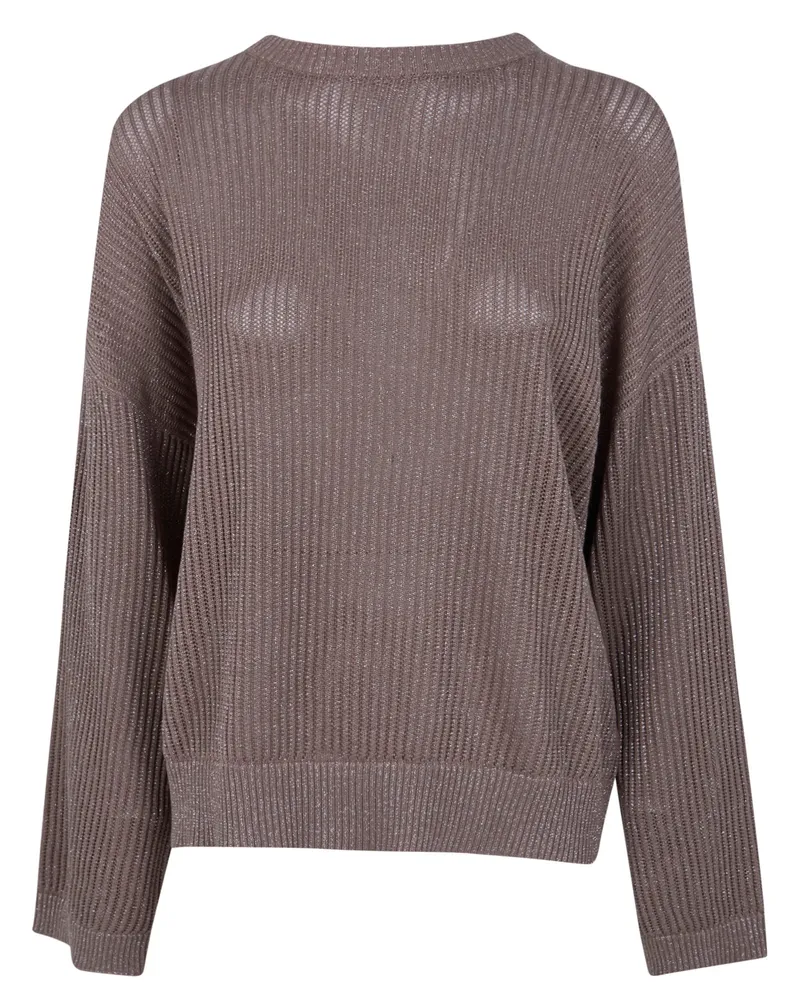 Brunello Cucinelli Round Neck Sweater Beige