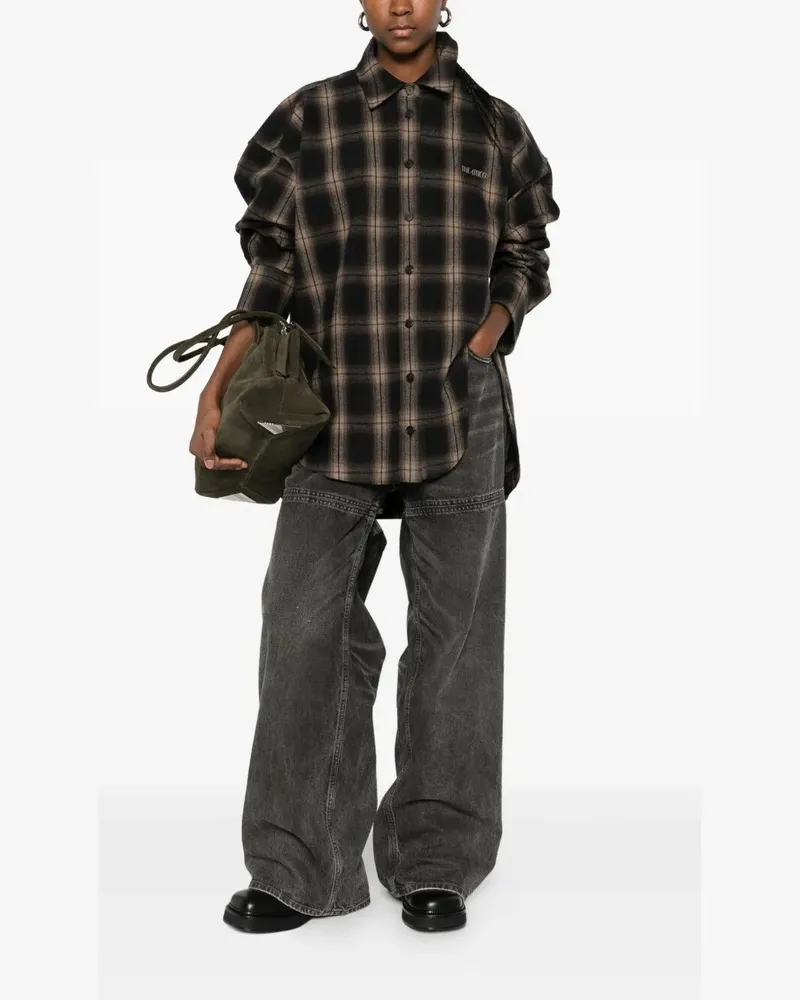 ATTICO Check Shirt Brown