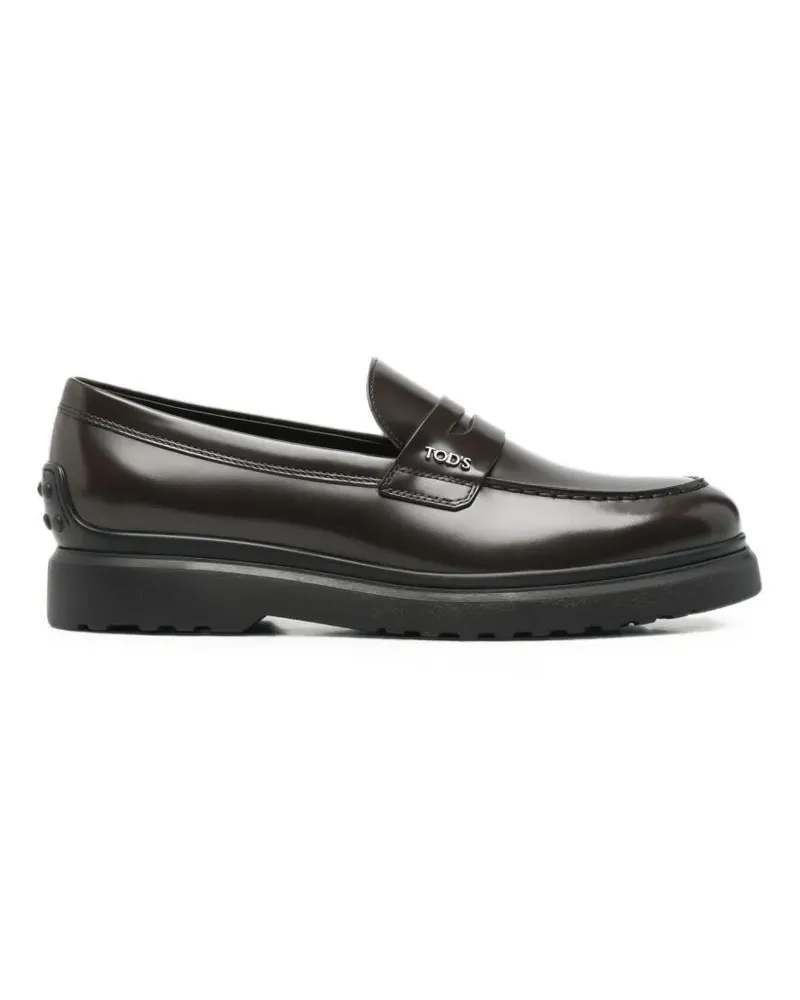 TOD'S Leather Loafers "Calgary Brown