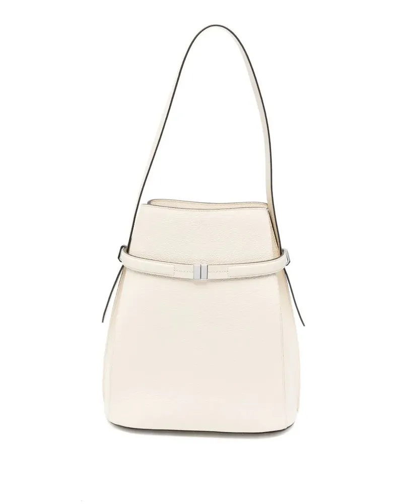 Totême Belted' Leather Bucket Bag White
