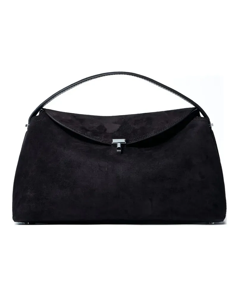 Totême Shoulder Bag Suede "T-Lock Brown