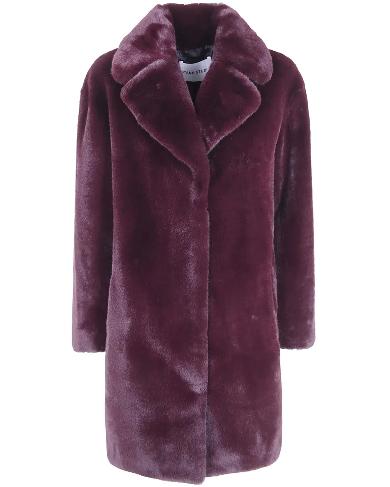 STAND Cocoon Teddy Coat "Camille Pink