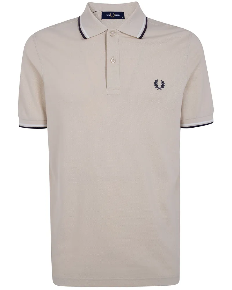 Fred Perry Fred Perry Twin Tipped Fred Perry Polo Shirt Beige