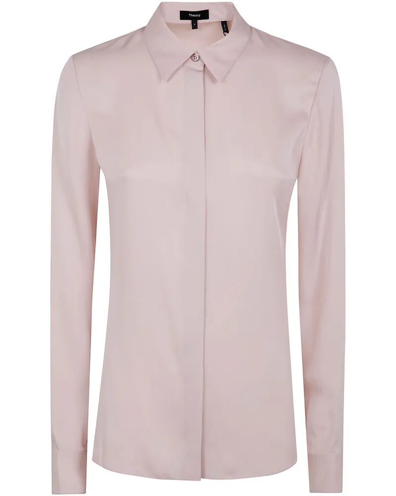 Theory Classic Fitted Shirt By Theory Pink