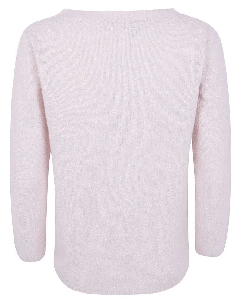 Fabiana Filippi Sweater Boatneck "Lurex Platinum Pink